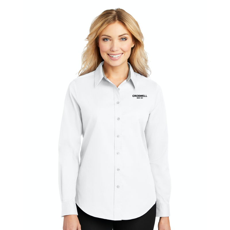 Croswell Ladies Long Sleeve Easy Care Shirt | Croswell Bus Company Online  Store